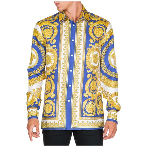 versace dress shirt men|versace collection men shirt sale.